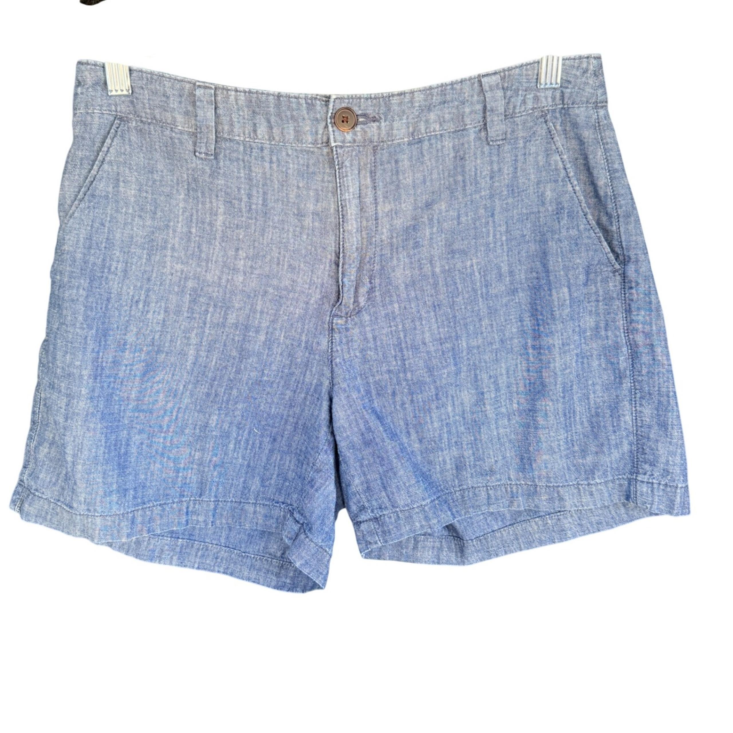 A2 A New Day Blue Denim Shorts Casual Everyday Cotton Blend Size 8