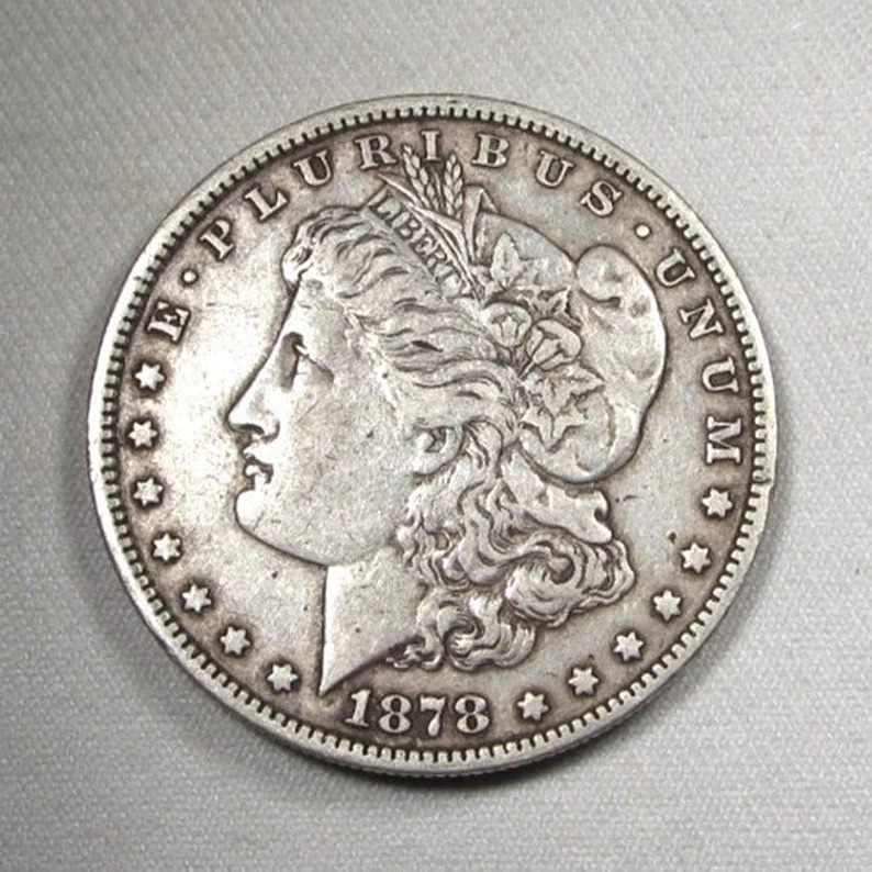 1878 Rev. '79 Silver Morgan Dollar VF Coin AQ22