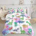 CVHOUSE Dinosaur Comforter Set Queen Size, Kawaii Cartoon Dinosaurr Bedding Set