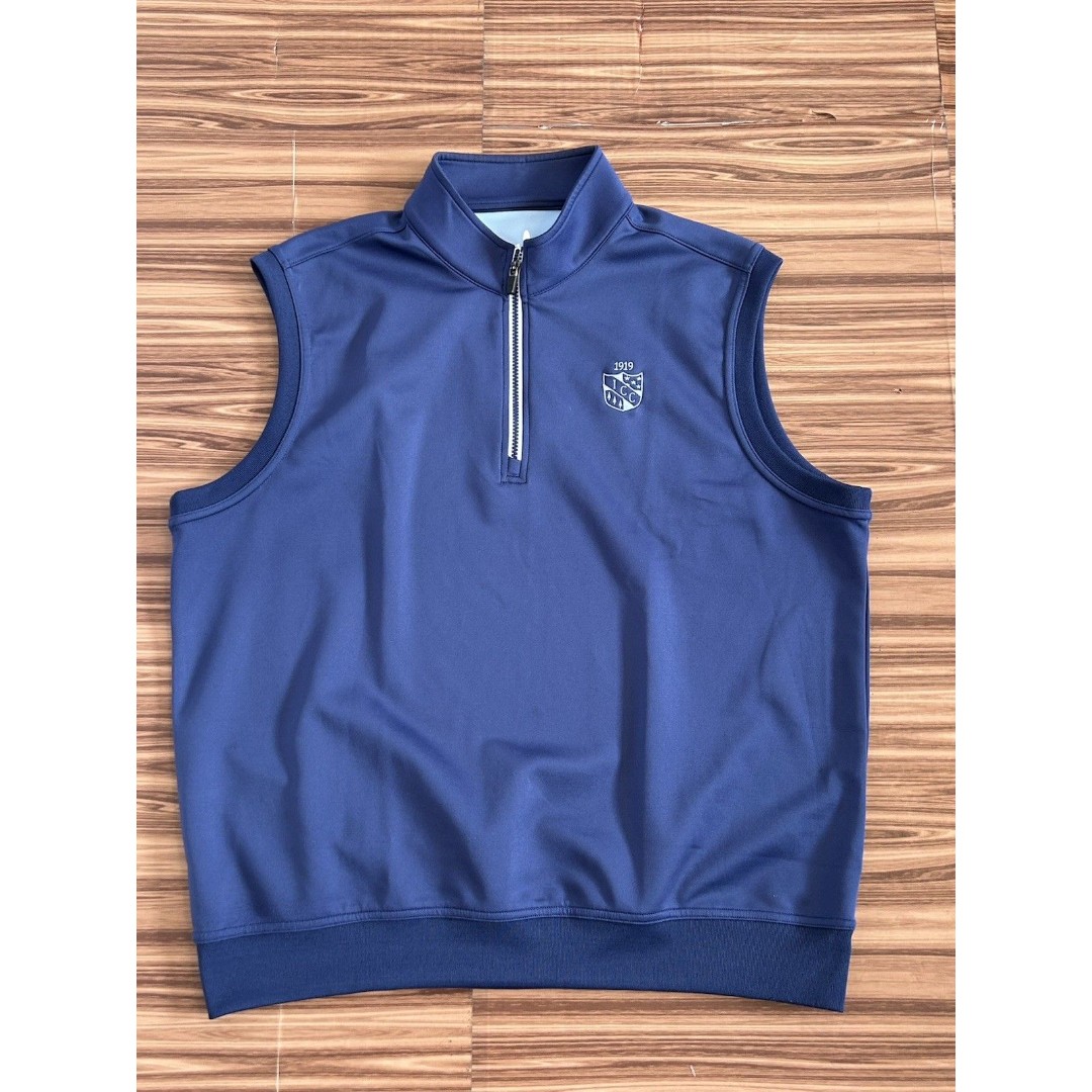 Mens Johnnie O 1/4 Zip Golf Vest Blue size XL