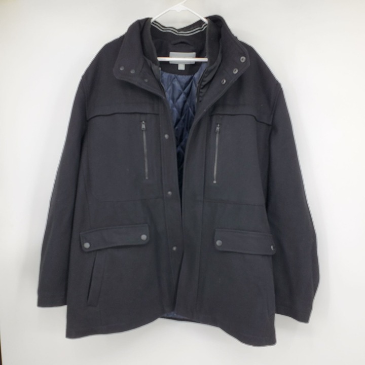 michael michael kors wool blend zip front coat