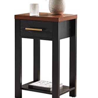 Kings Brand Furniture - Sendero Wooden Chairside Side End Table with Drawer