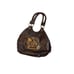 Vintage Solina Brown Leather Shoulder Bag With Braided Straps & Ornate Embroider