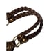 Vintage Solina Brown Leather Shoulder Bag With Braided Straps & Ornate Embroider
