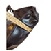 Vintage Solina Brown Leather Shoulder Bag With Braided Straps & Ornate Embroider