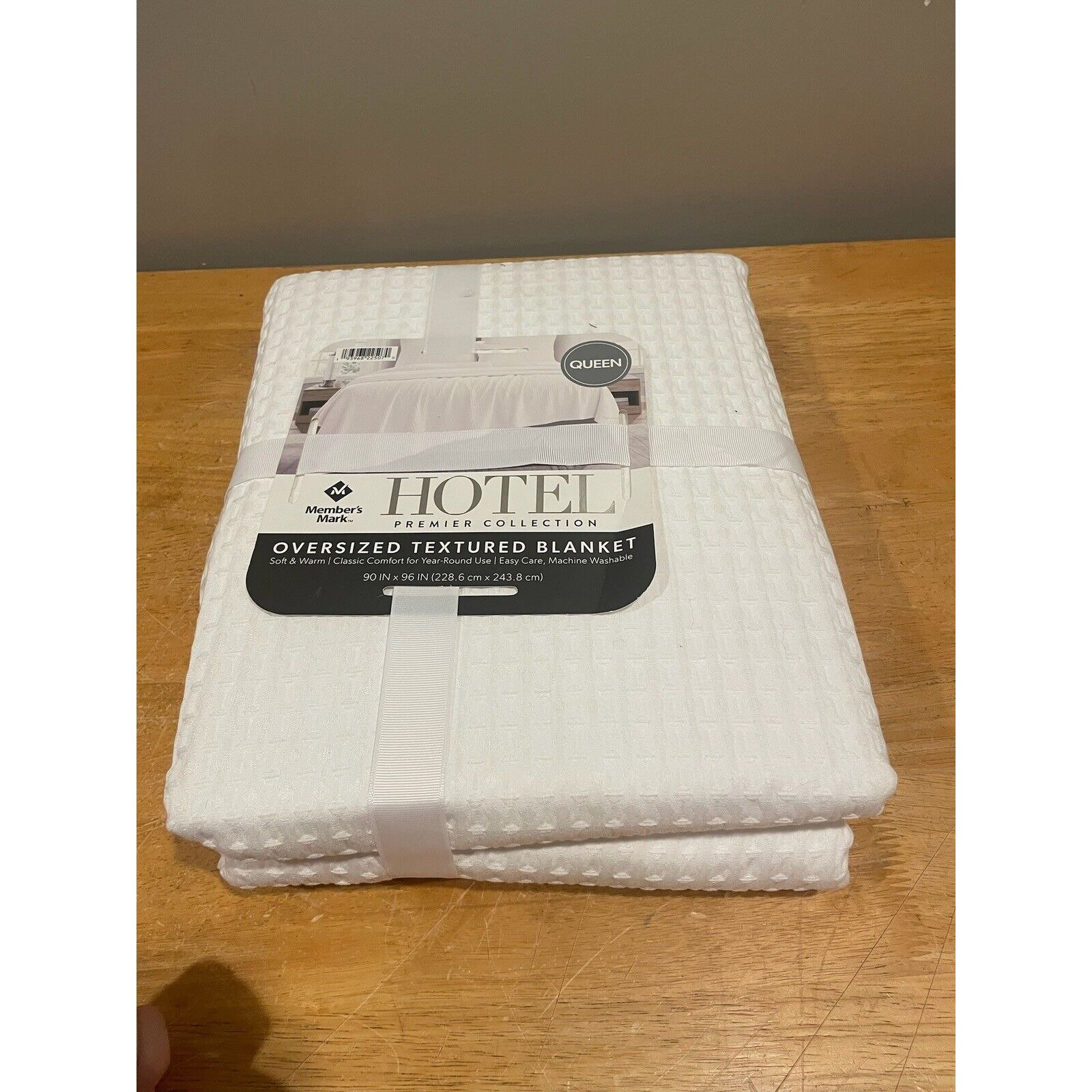 Member's Mark Waffle Knit Blanket - Queen Size - White