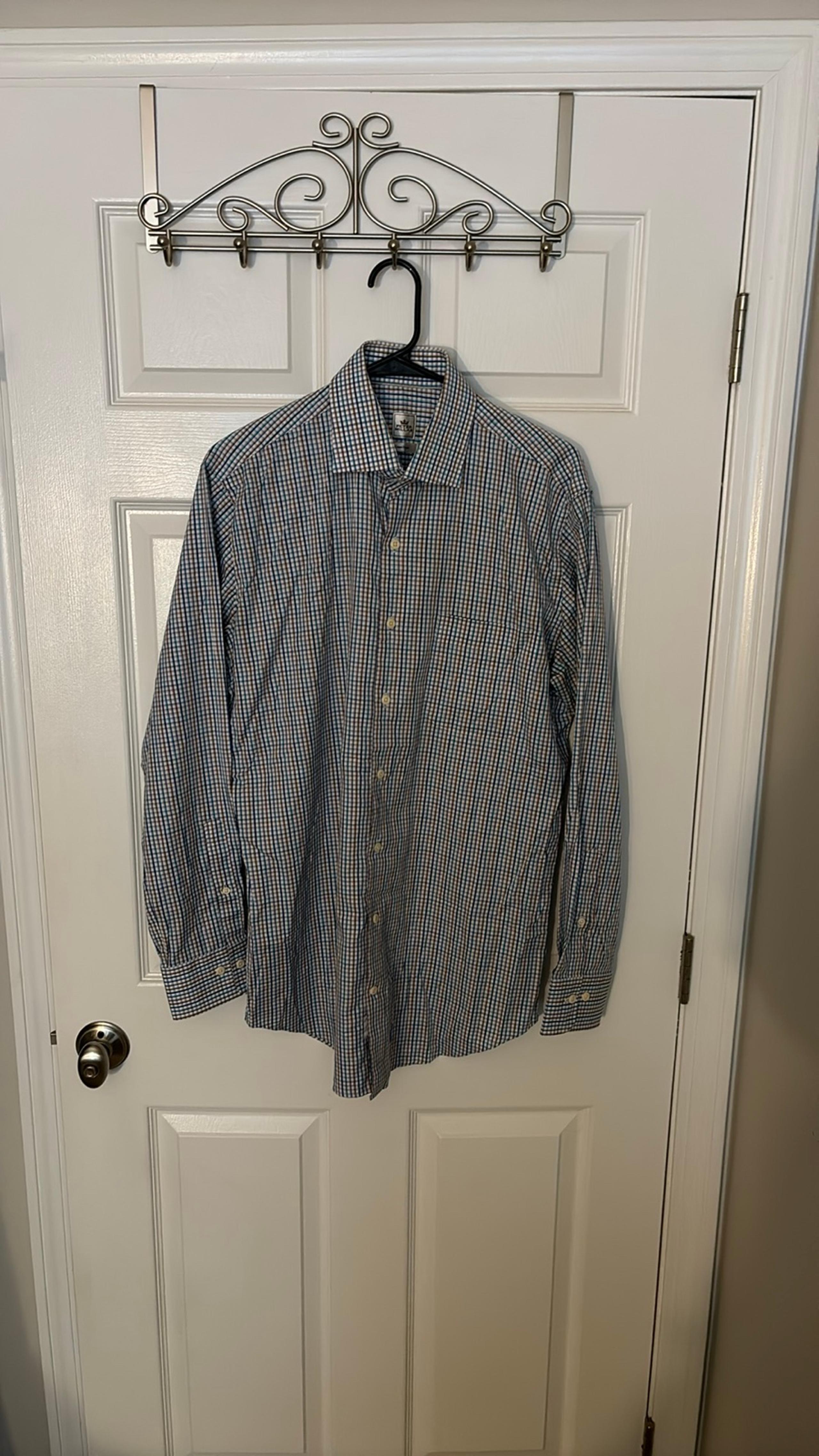 Peter Millar Men’s Plaid Multicolored Dress Shirt Sz Medium