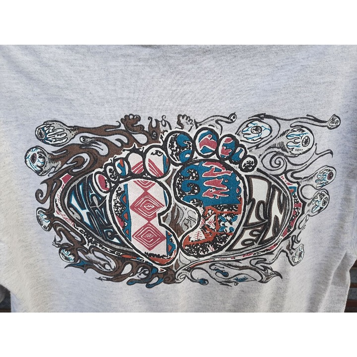 Vintage 1980s 1990s Hang Ten Footprint surfing single stitch T-shirt