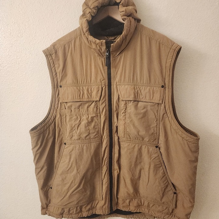 Duluth Trading Co Thermore Insulated Hooded Fisherman Outdoor Vest Mens 2XL