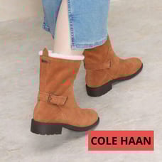 COLE HAAN Brown Work Boots, Size 7, 24cm