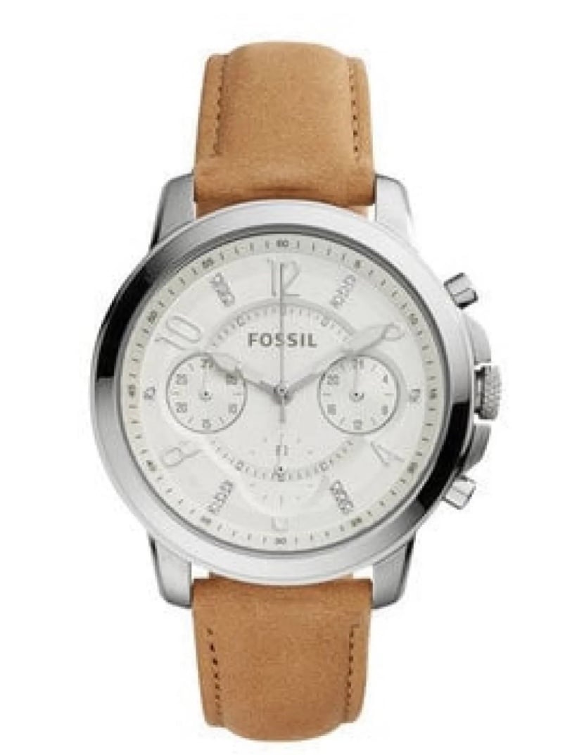 Fossil women’s leather strap watch brown