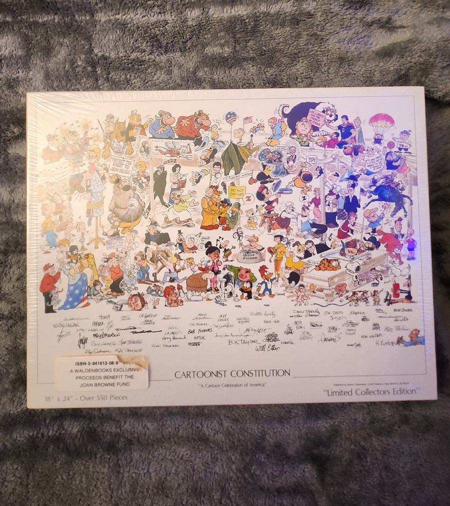 1987 Cartoonist Constitution Celebration Of Amercia Puzzle 550 Pieces SEALED!