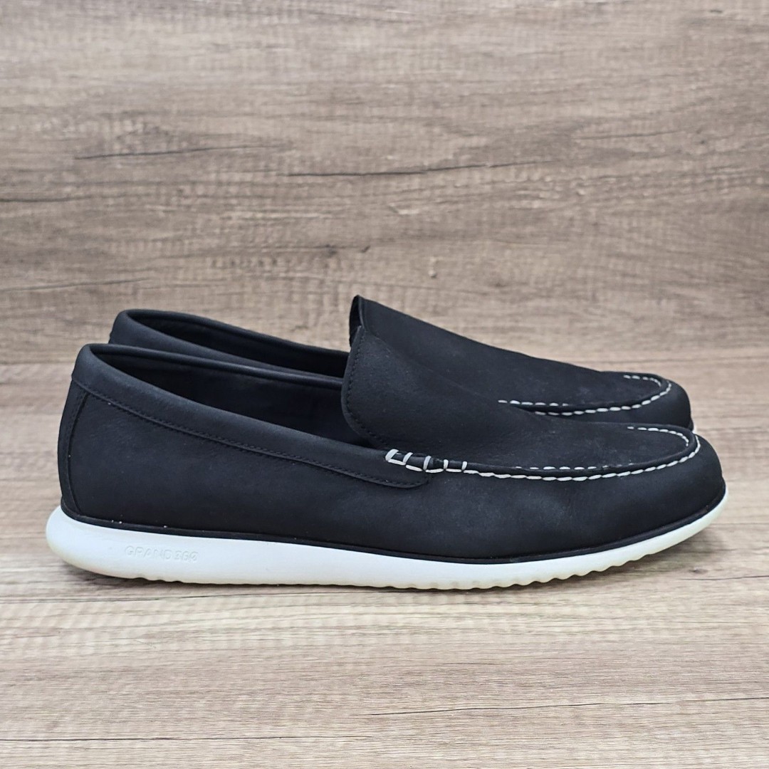 Cole Haan 2.Zerogrand Venetian Men's Size 11M Black Nubuck Loafers (C33820)