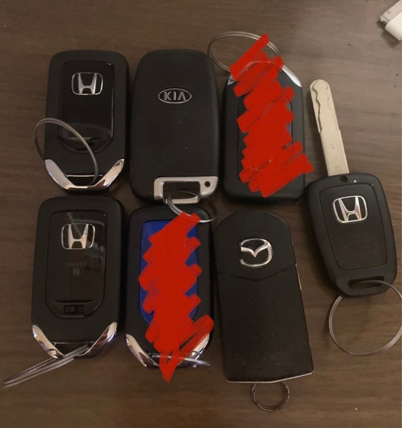 Honda, Kia, Mazda key fobs