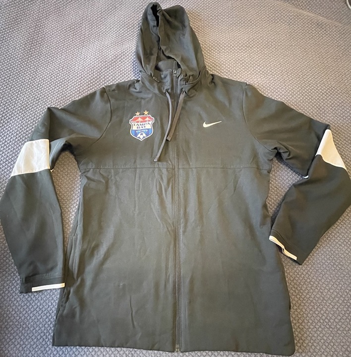 Nike Dri-fit Tampa Bay United Long Sleeve Full Zip Jacket Gray Sz Med