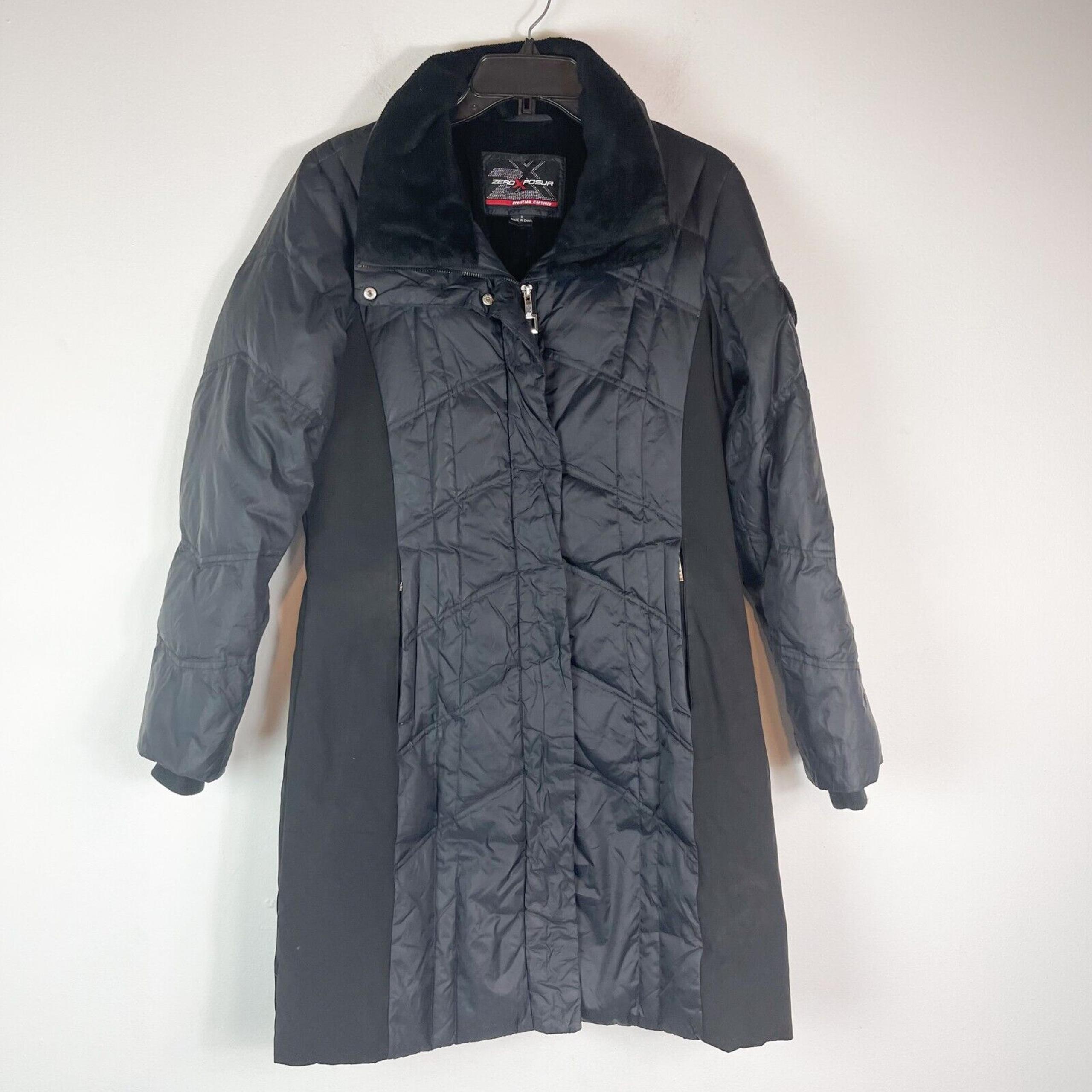Zeroxposur Women's Black Zip/Snap Quilted Puffer Coat Size S