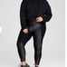 Good American BOMBSHELL LEGGING black 3xl NWT faux leather plus size