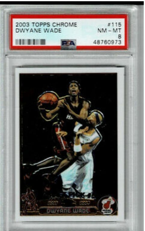 Dwayne wade RC topps chrome PSA 8