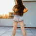 A&F Frayed Airy Velvet Feel Panty Shorts