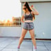 A&F Frayed Airy Velvet Feel Panty Shorts
