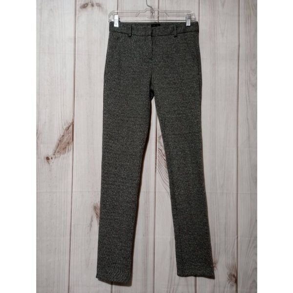 Theory Pants Ladies 2 Gray Tweed Skinny Leg