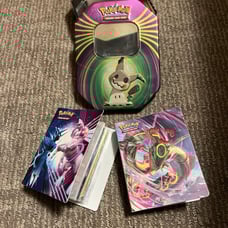 Pokemon bundle Vmax sword and shield 60+ cards in protective cases and tin too