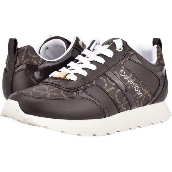 Calvin Klein Carlla athletic running shoes brown size 8