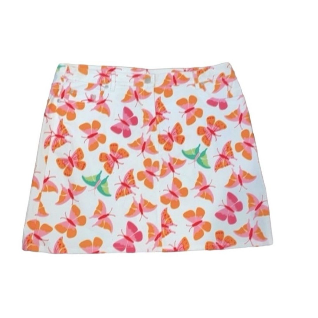 Lilly Pulitzer pink butterfly skirt size 14