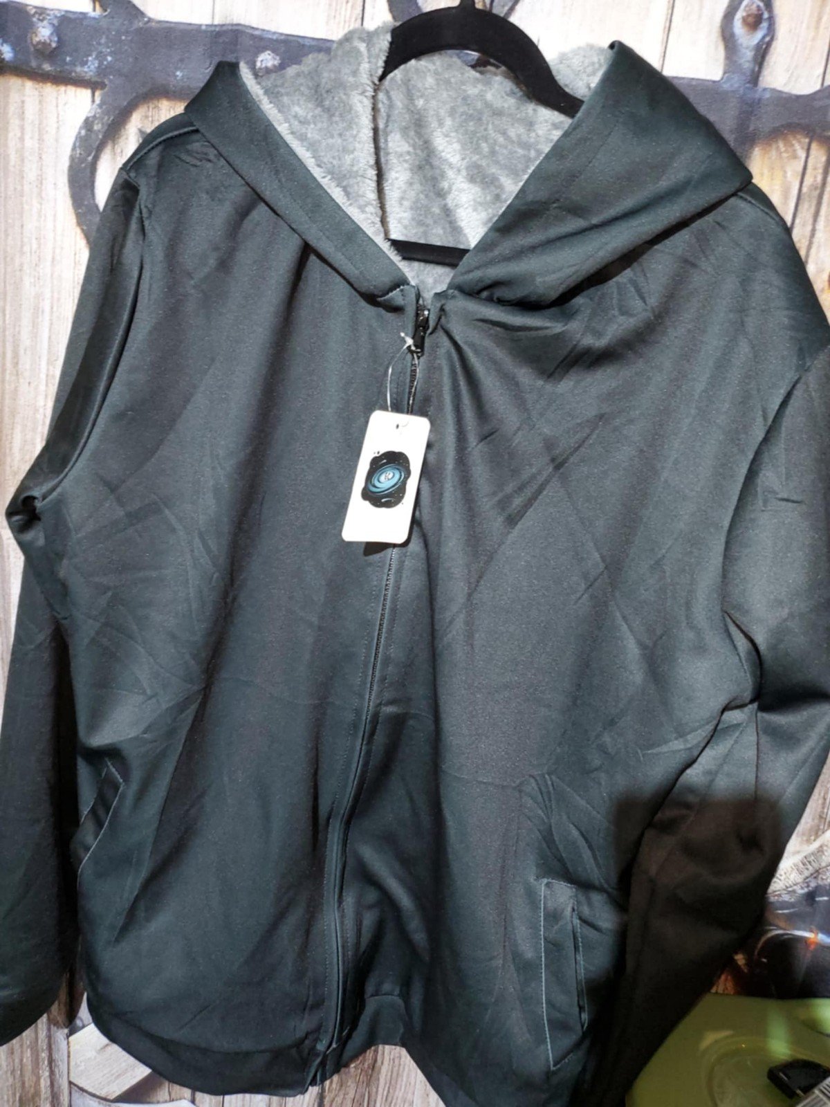 Solid black Sherpa lined XL jacket