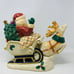 Fitz and Floyd Omnibus Santa Sleigh Reindeer Cookie Jar 1993 VERY RARE