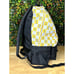 VANS x The Simpsons Lisa Checkerboard Backpack Book Bag Yellow Black White EUC