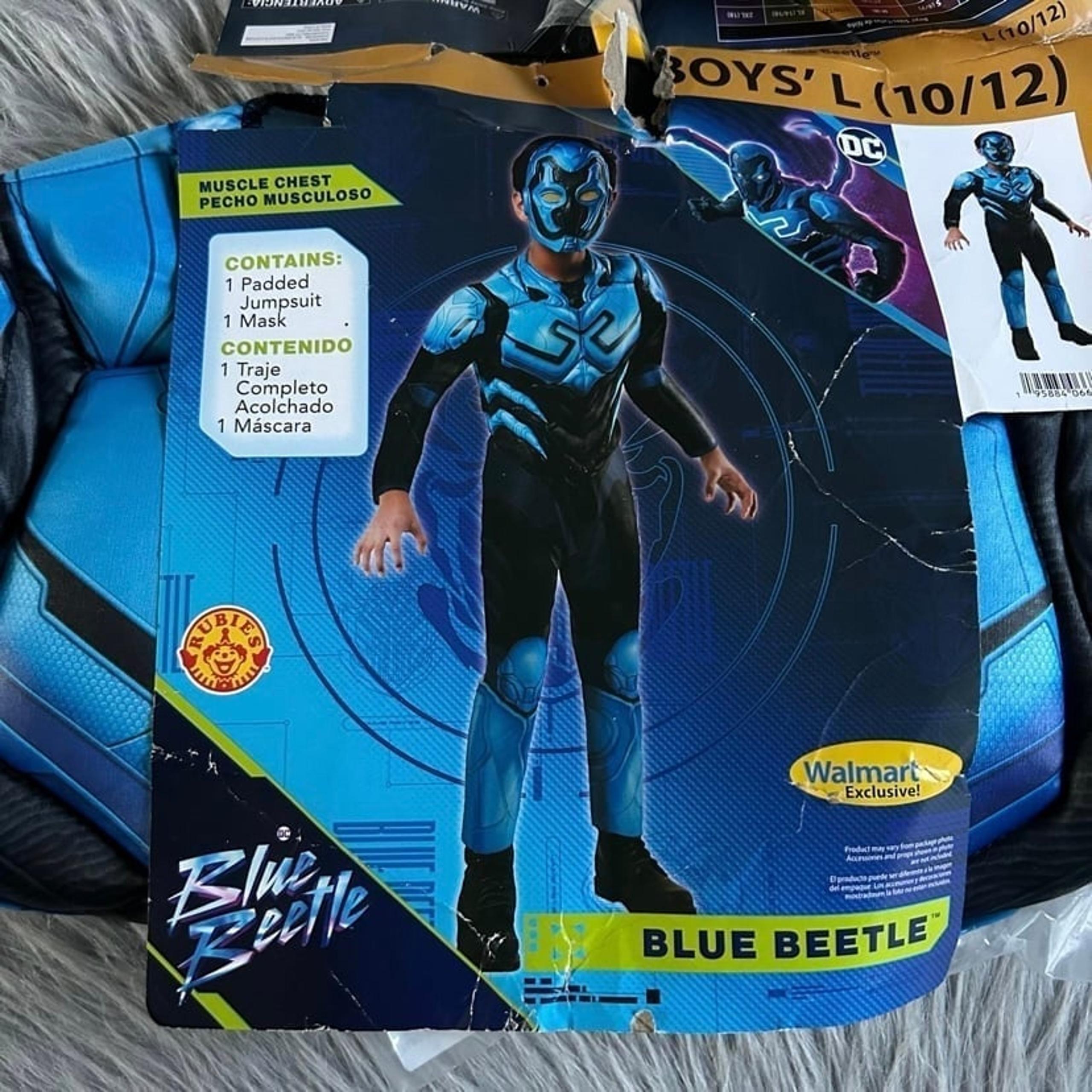 DC Blue Beetle Halloween Costume Boys Size Large (10/12) Pretend Play Dress Up
