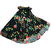 CAbi Women’s Drama Skirt Black Floral Print Wrap Midi Style Size XS Stretch Fun