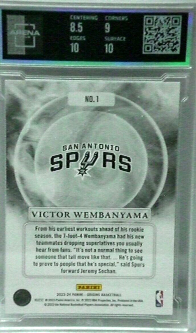 2023-24 Panini Origins - Euphoria #1 Victor Wembanyama (RC) Arena Club 9 Spurs