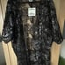 Anne Klein Women’s Black Floral Sequin Open Front Midi Kimono Cardigan Size L/XL