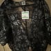 Anne Klein Women’s Black Floral Sequin Open Front Midi Kimono Cardigan Size L/XL