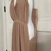 Halston Heritage Pleated Dress Nude NEW