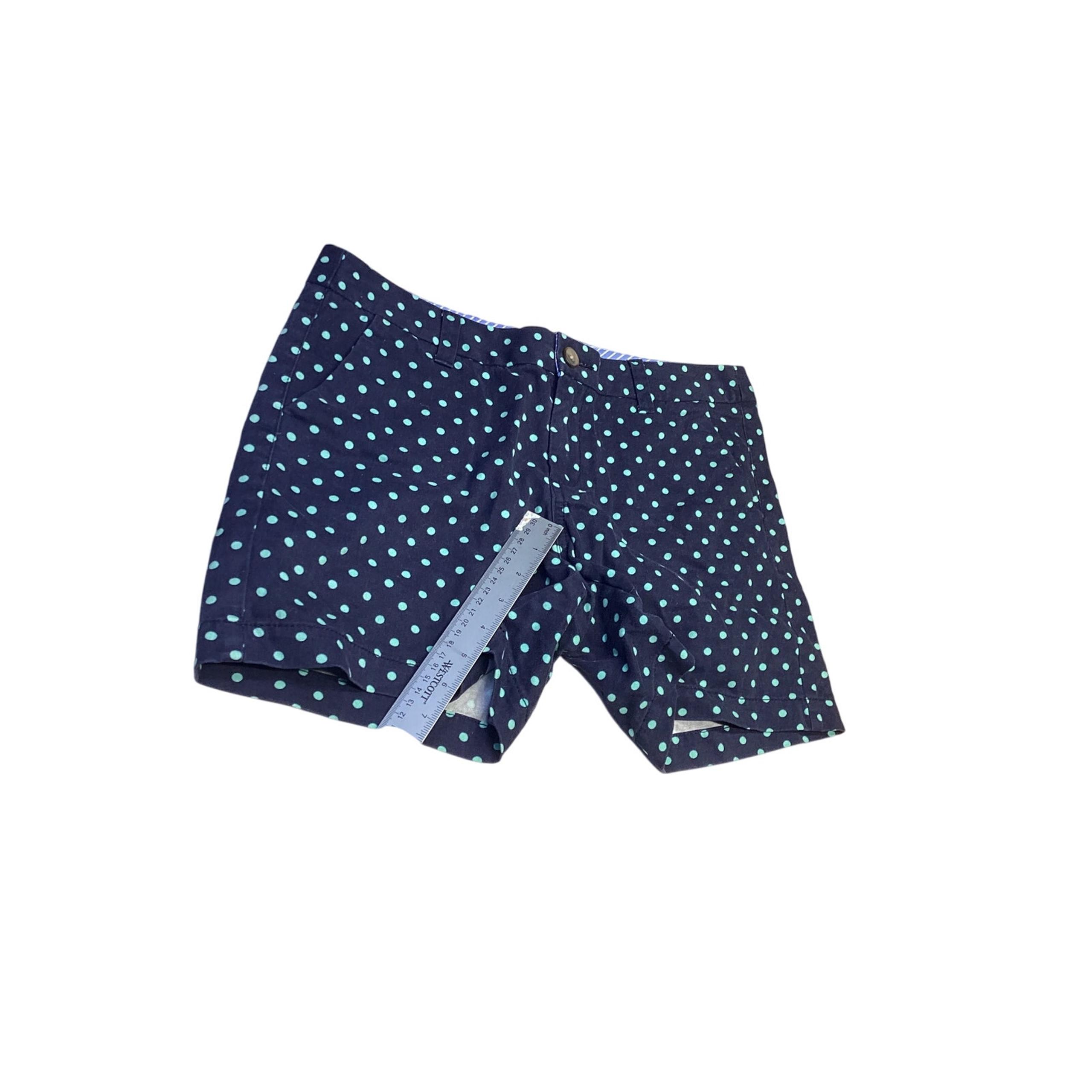 Merona Shorts Women's Size 6 Blue Aqua Polka Dots Mid Rise