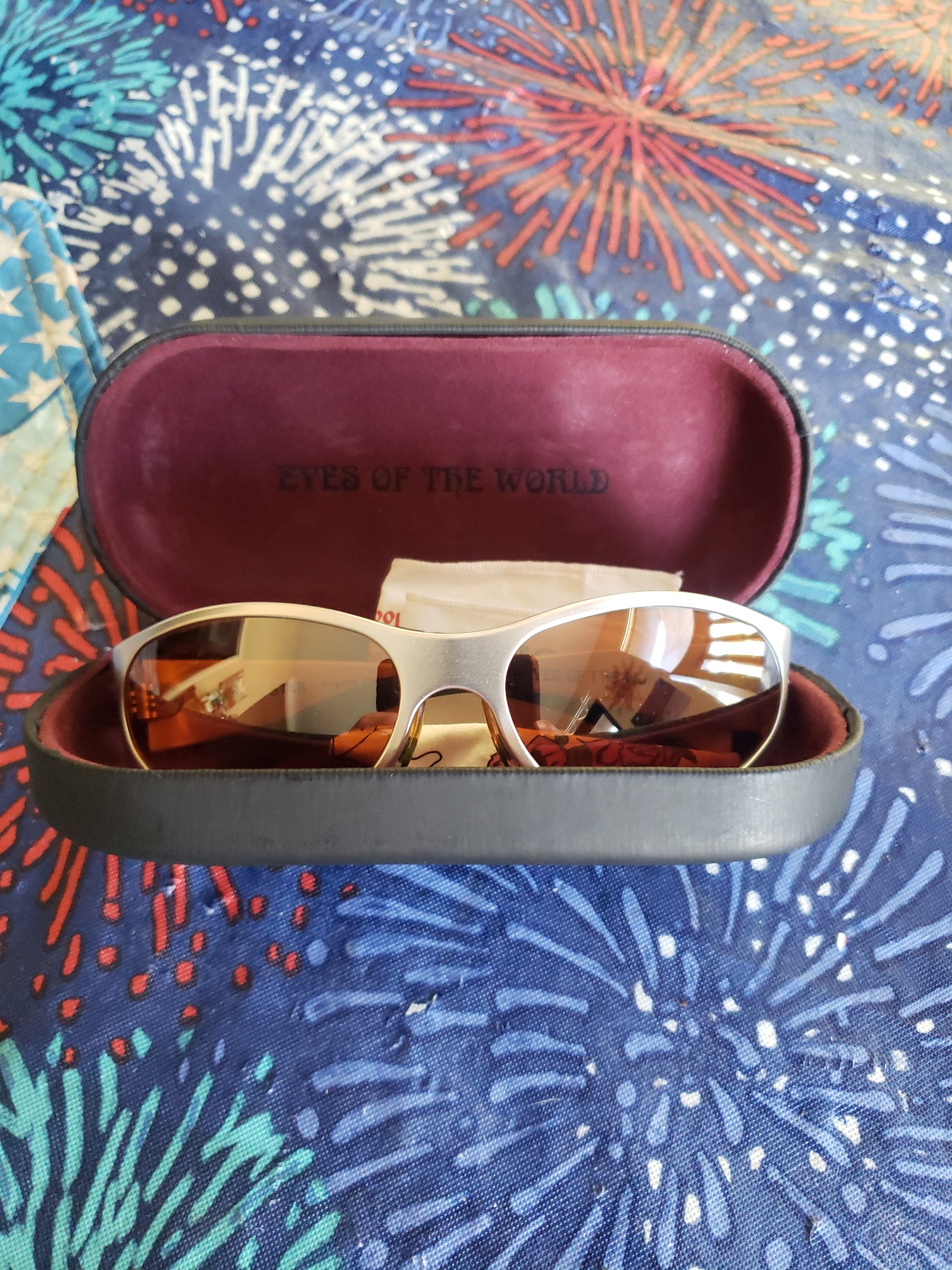 Rare 1990s Grateful Dead Eyes of the World Sunglasses Italian Made, Minty! FS