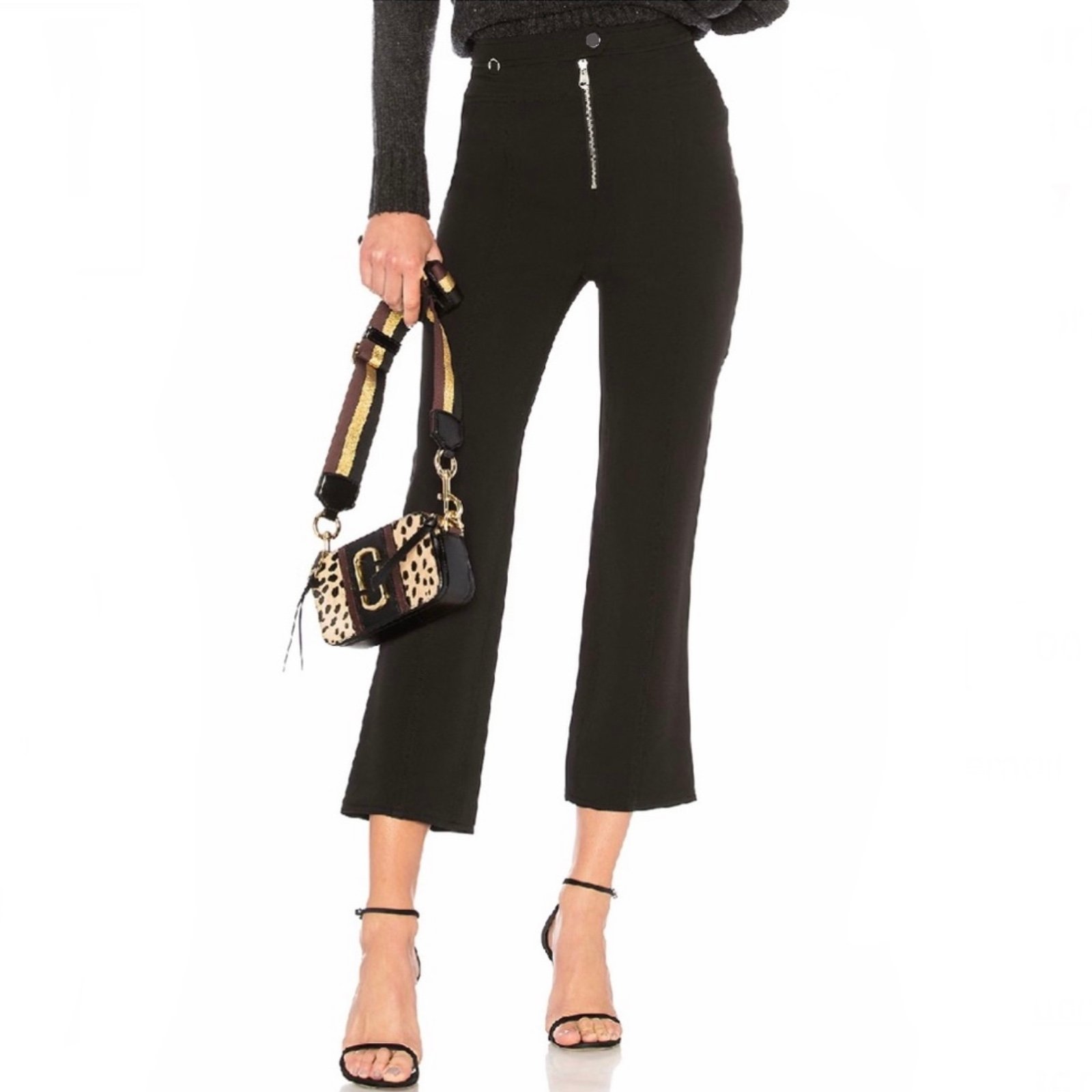 295 NEW CINQ A SEPT REVOLVE BLACK CROPPED PANTS