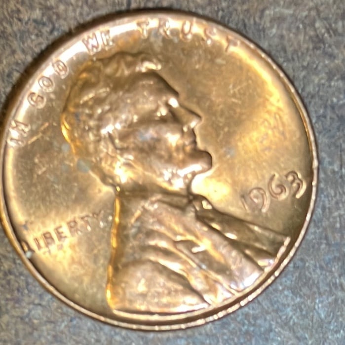 1963 Lincoln cent full Red