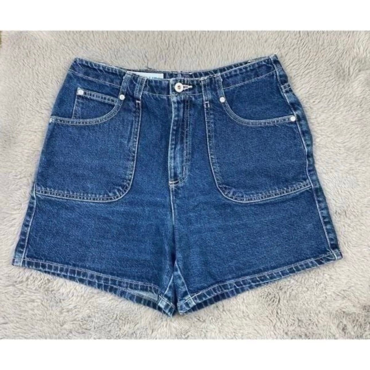 Vintage 90's L.A. Blues High Waisted Blue Denim Jean Shorts
