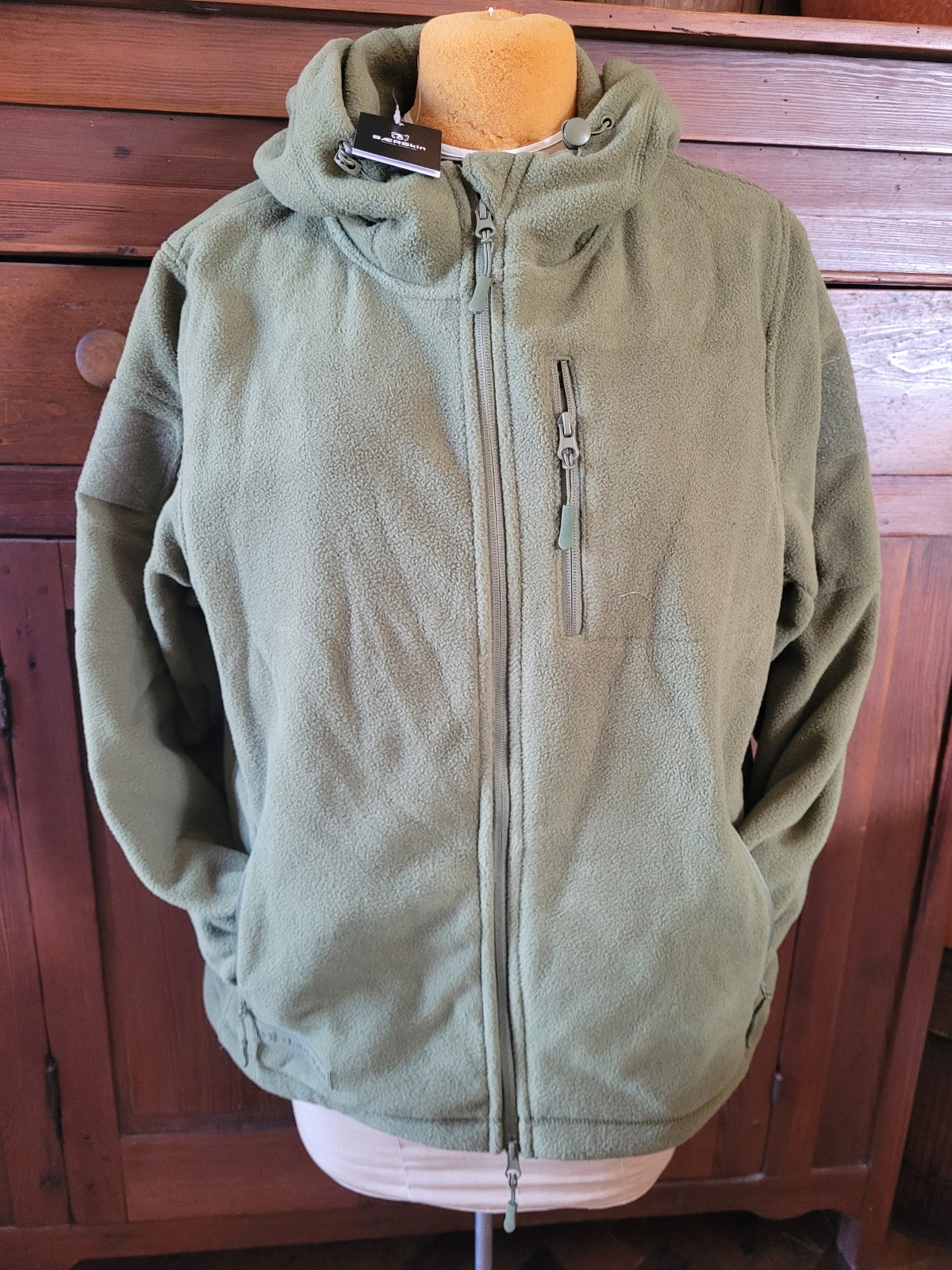 Baerskin Tactical Hoodie Womens XLarge Green Full Zip Fleece 3.0