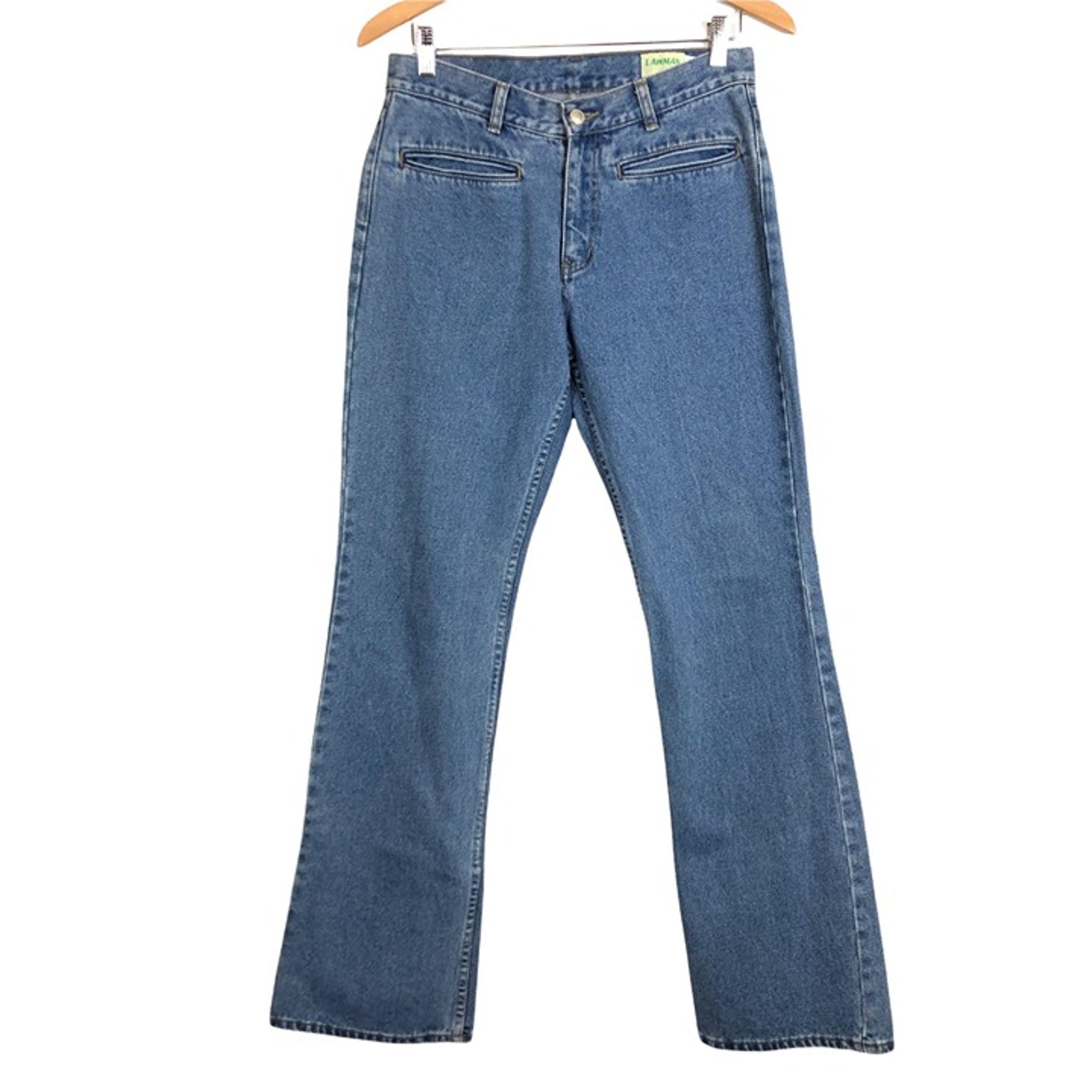 Vtg 80s Lawman Womens Western Boot Cut Jeans Sz 11 Jrs  High Waist All Cotton