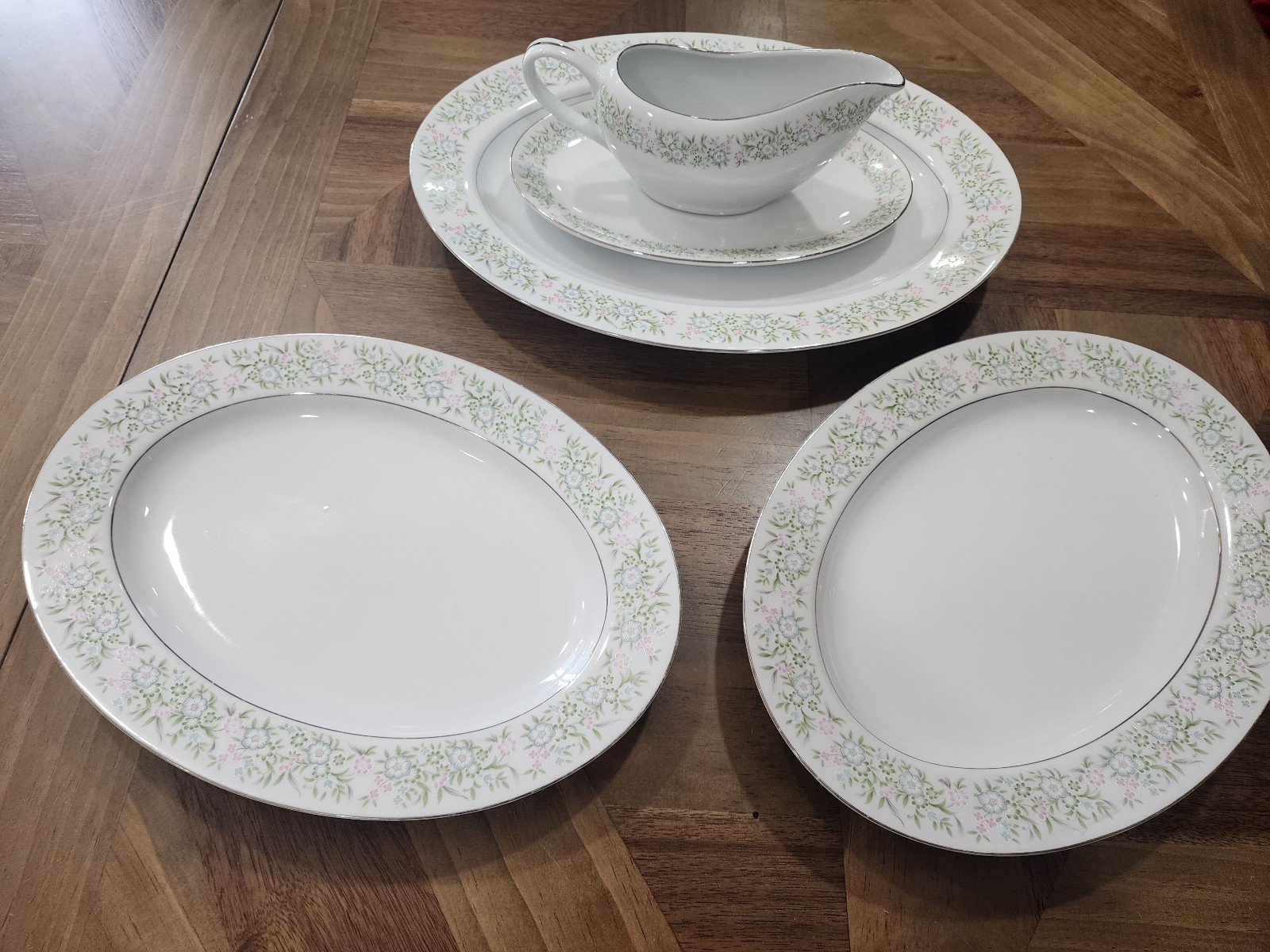 Springtime Floral Fine China Pattern Platters