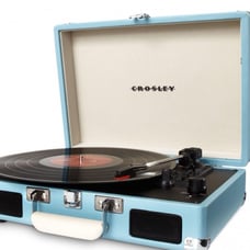 Crosley CR8005D-TU Cruiser Deluxe Vintage 3-Speed Bluetooth Suitcase Vinyl Recor