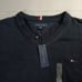 Tommy Hilfiger Men's Pull Over Sweater 100% Cotton V Neck Navy Blue Size XL