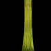Vintage Green Glass Swung Stretch Vase MCM 14.5” decor ribbed 12 finger.