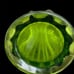 Vintage Green Glass Swung Stretch Vase MCM 14.5” decor ribbed 12 finger.