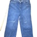 INC International Animal Print Denim Jeans Wide Leg Blue Leopard SZ 20W MSRP 80